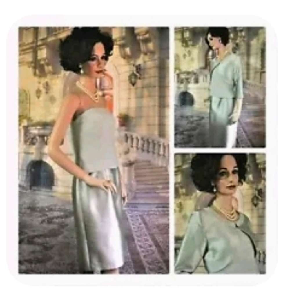 Montage vintage cocktail dress. Light green, size 10